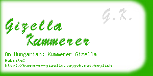 gizella kummerer business card